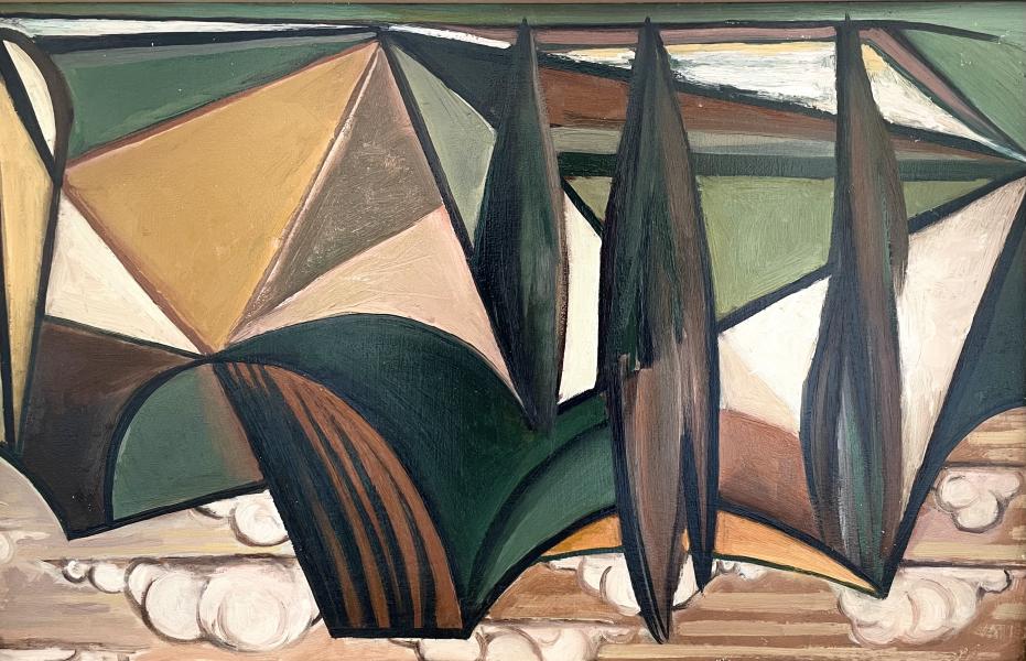 Trois cyprès, juillet 1977