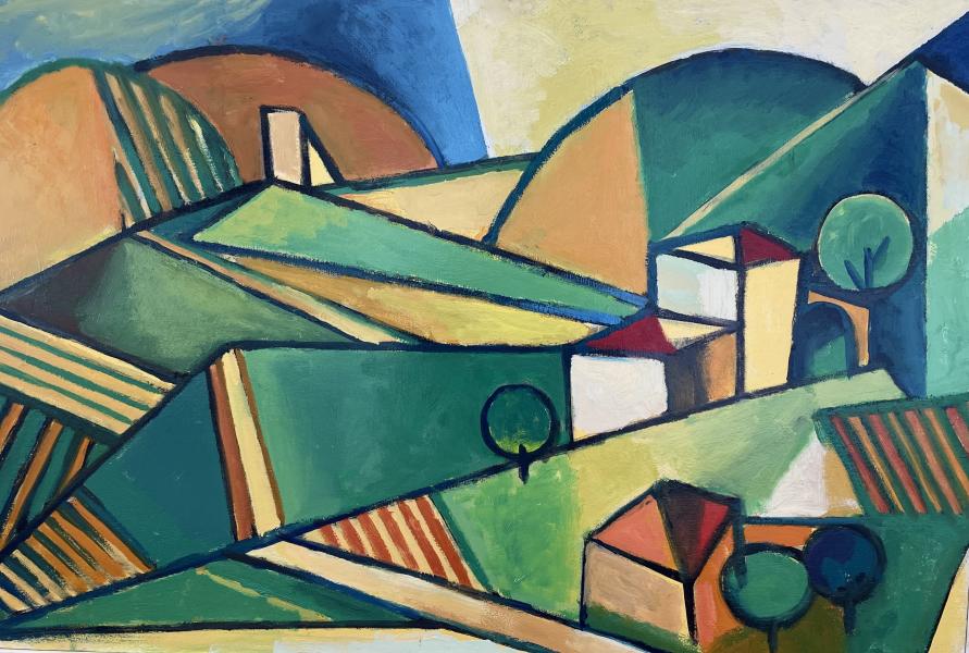 Paysage ensoleillé, août 2001