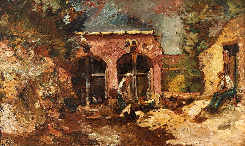 Cour de ferme Adolphe MONTICELLI