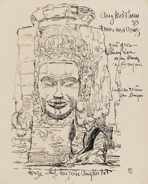 Angkor Thom, le Bayon, 1958