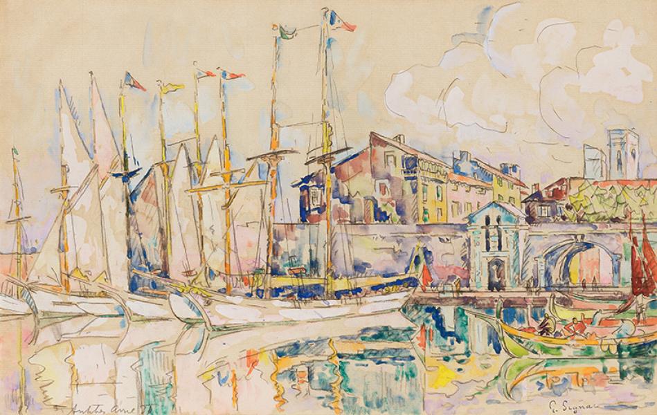 Le port d’Antibes, avril 1930 Paul SIGNAC