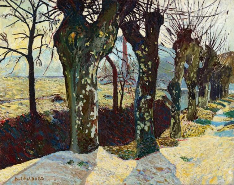 Platanes en hiver, Auriol, 1906. Alfred LOMBARD