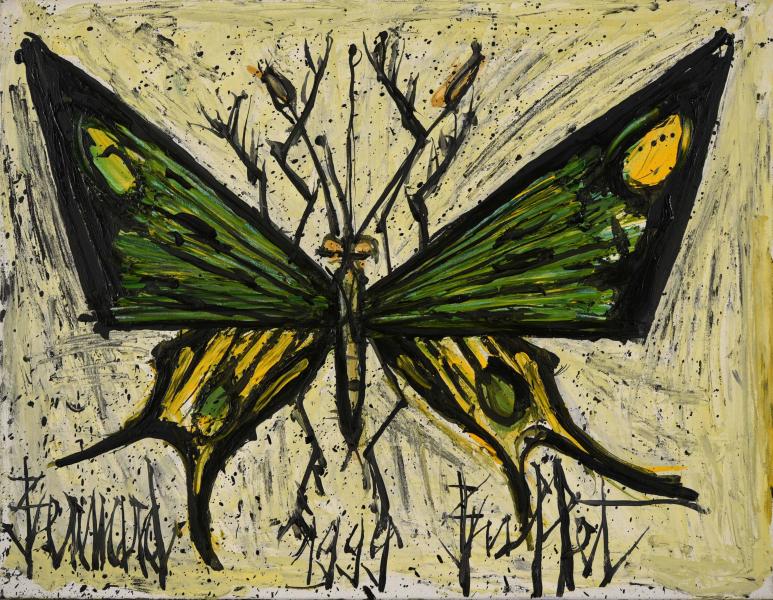 Papillon vert et jaune, 1999