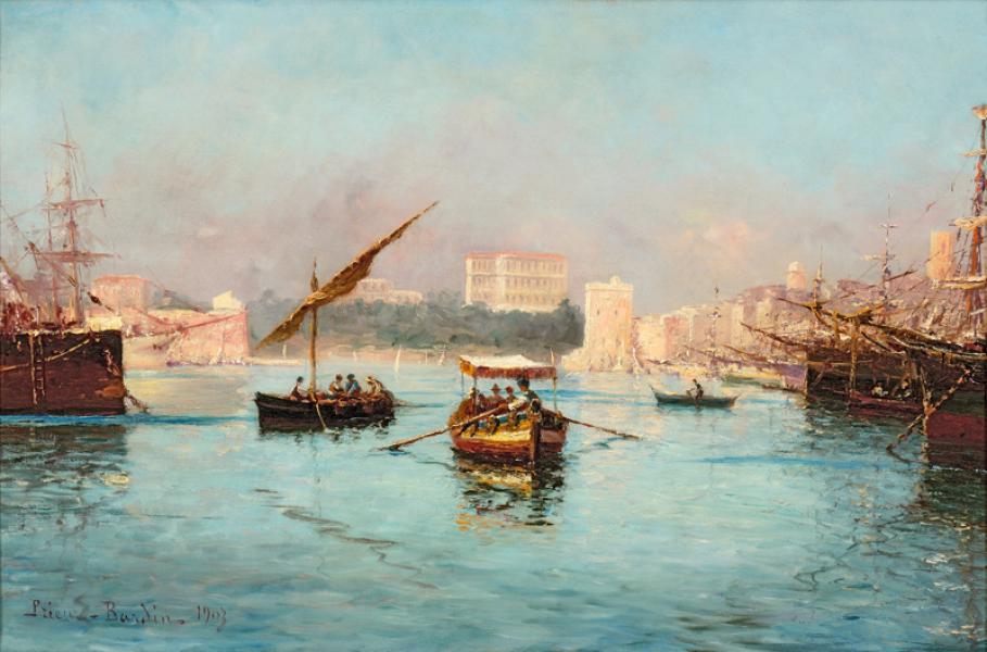 Le port de Marseille Eugène Antoine PRIEUR BARDIN