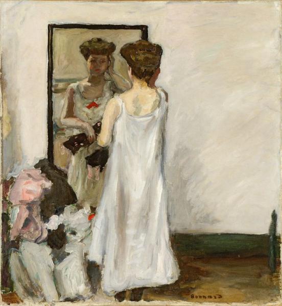 A demi déshabillée, devant le miroir, 1905. Pierre BONNARD